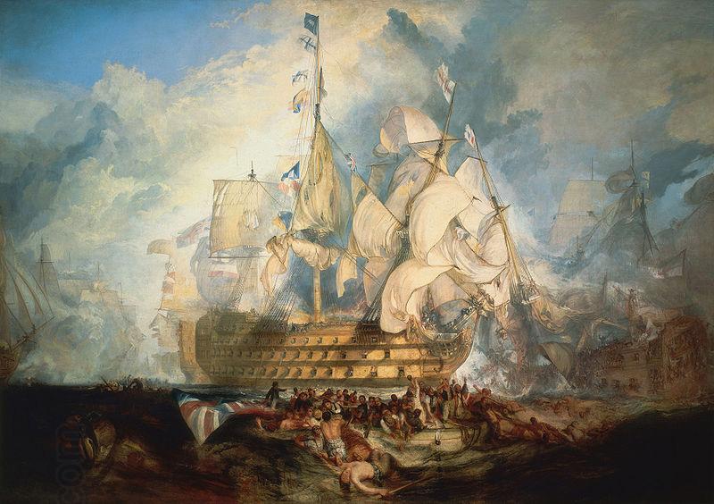 Joseph Mallord William Turner The Battle of Trafalgar by J. M. W. Turner China oil painting art